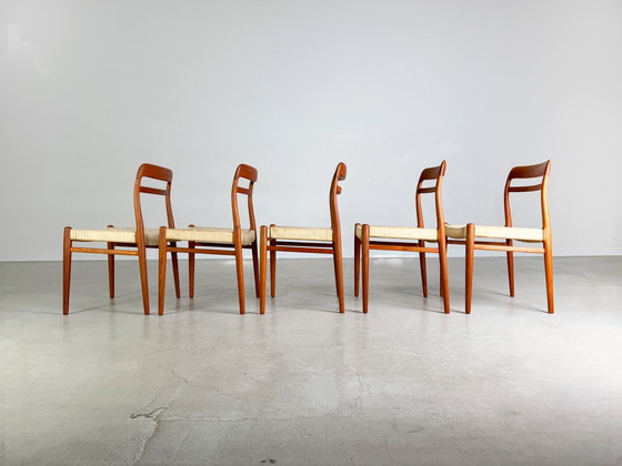 Image 1 of Set van 5 stoelen Mid Century Gustav Bahus Alf Aarseth