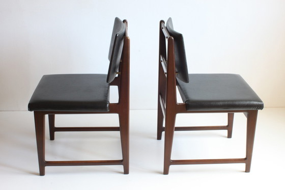 Image 1 of Palissander eetkamerstoelen, set van 2, België 1960S