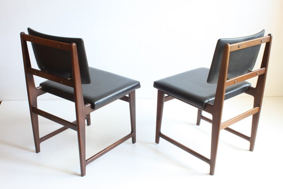 Image 1 of Palissander eetkamerstoelen, set van 2, België 1960S