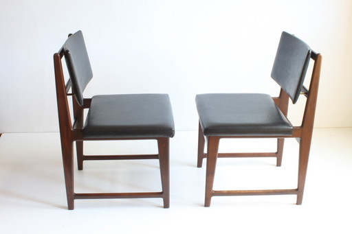 Palissander eetkamerstoelen, set van 2, België 1960S