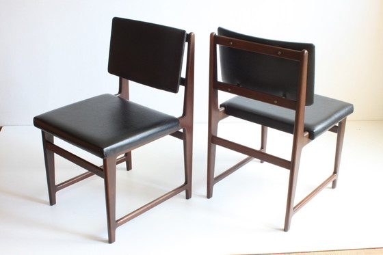 Image 1 of Palissander eetkamerstoelen, set van 2, België 1960S