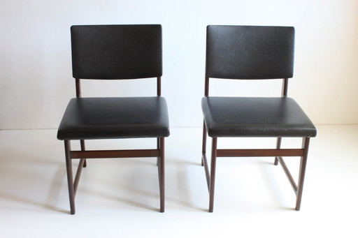 Palissander eetkamerstoelen, set van 2, België 1960S