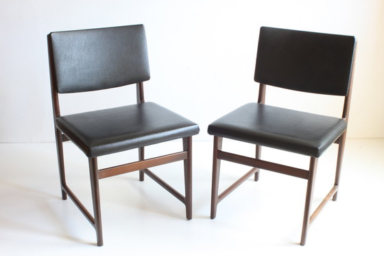 Image 1 of Palissander eetkamerstoelen, set van 2, België 1960S