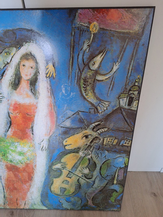 Image 1 of Marc Chagall print op hout