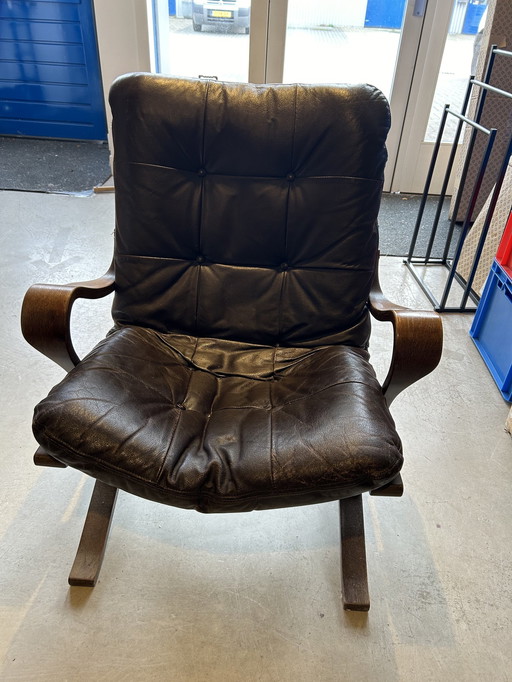 Vintage Leren Design Fauteuil