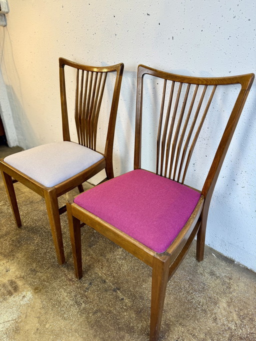 4X Vintage Casala Teakhouten Eetkamerstoelen