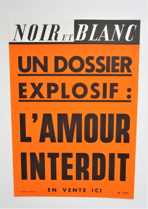 L'Amour Interdit" Poster jaren 60