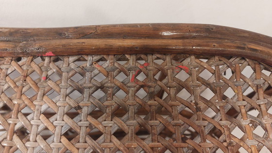 Image 1 of Vintage rotan, bamboe, manou ovale salontafel