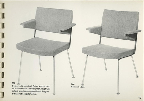 Image 1 of Gispen Gi3 serie (met noten armleuningen) vergaderstoelen  door A.R. Cordemeyer