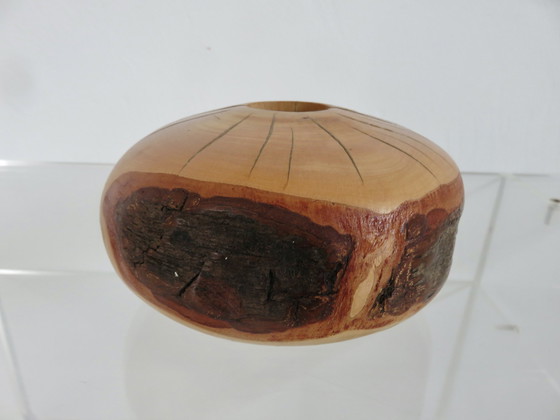 Image 1 of Indrukwekkende Brutalistische Teak Kandelaar