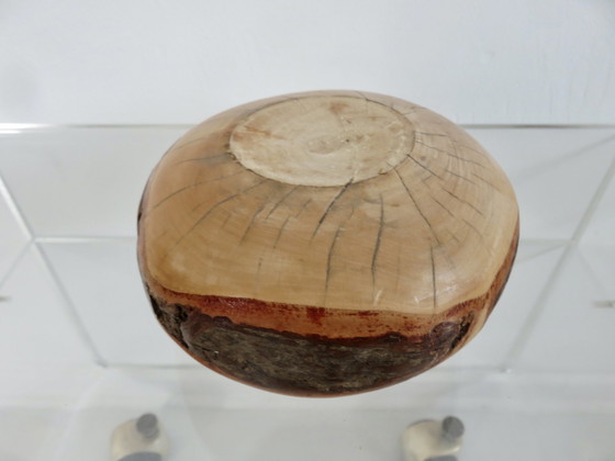 Image 1 of Indrukwekkende Brutalistische Teak Kandelaar