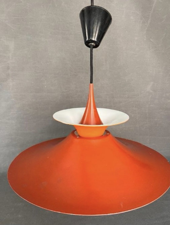 Erik Balslev Voor Mist & Mørup, Mod. Radius Oranje, Denemarken, Vintage, Plafondlamp – Plafondlampen, Metal (photo 6 of 6)