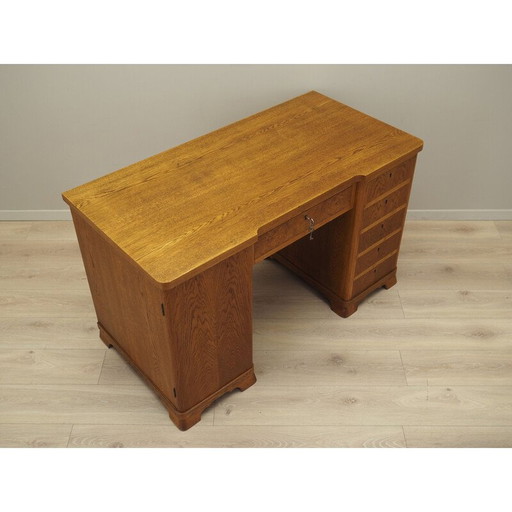 Vintage eikenhouten bureau, Denemarken 1960