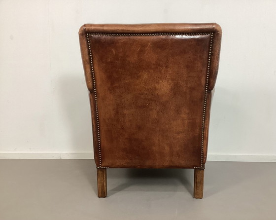 Image 1 of Vintage Schaapsleren Club Fauteuil Stoel Chair 