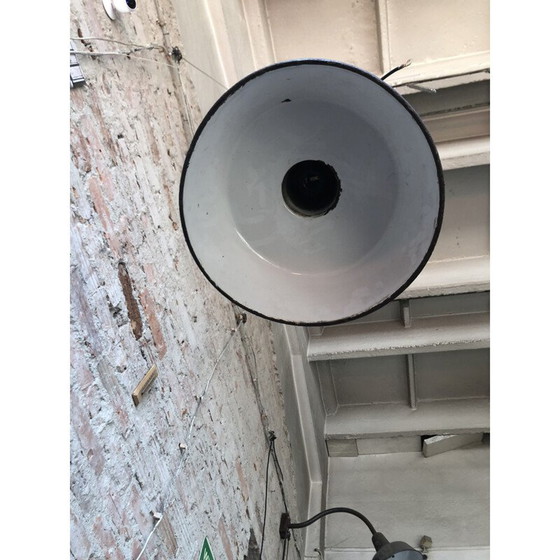 Image 1 of Vintage industriële fabriek hanglamp, 1960