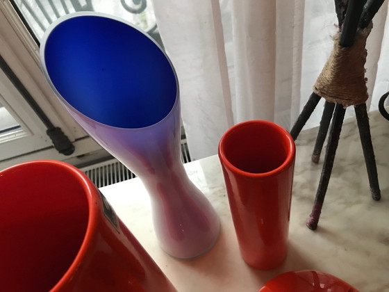 Image 1 of Vintage vaas - Incamiciato - Murano glas - 1960