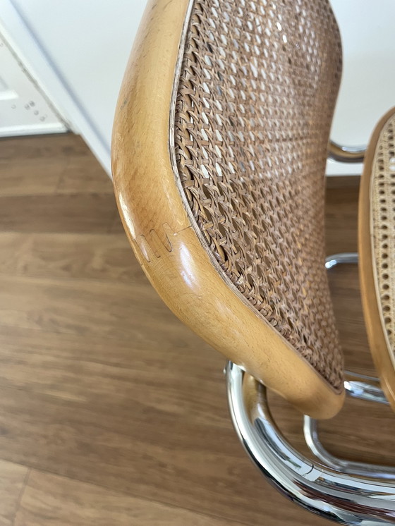 Image 1 of 4x Vintage Cesca Webbing Stoelen