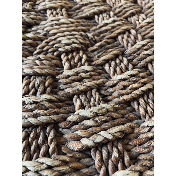 Image 1 of Vintage geweven touw en rotan eetset