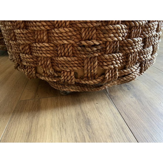 Image 1 of Vintage geweven touw en rotan eetset