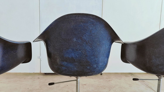 Image 1 of 4x Eames glasvezel bureaustoelen Herman Miller 2ª Editie 1960