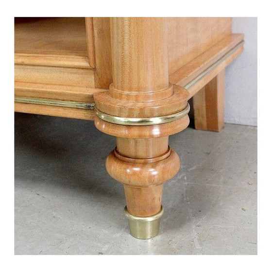 Image 1 of Vintage nachtkastje in sycamore van J. Leleu, 1950