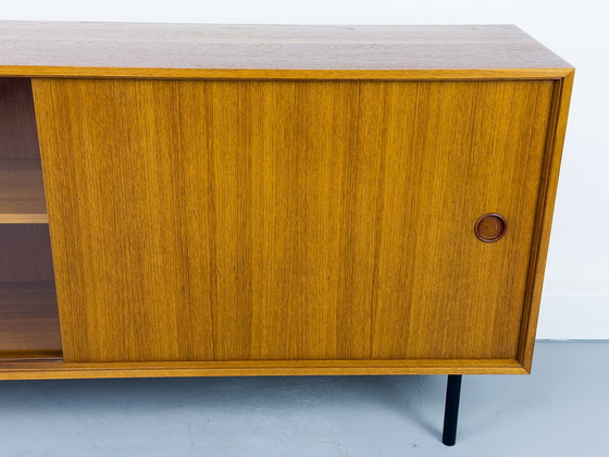 Image 1 of Vintage teakhouten Dressoirs met schuifdeuren, 1971