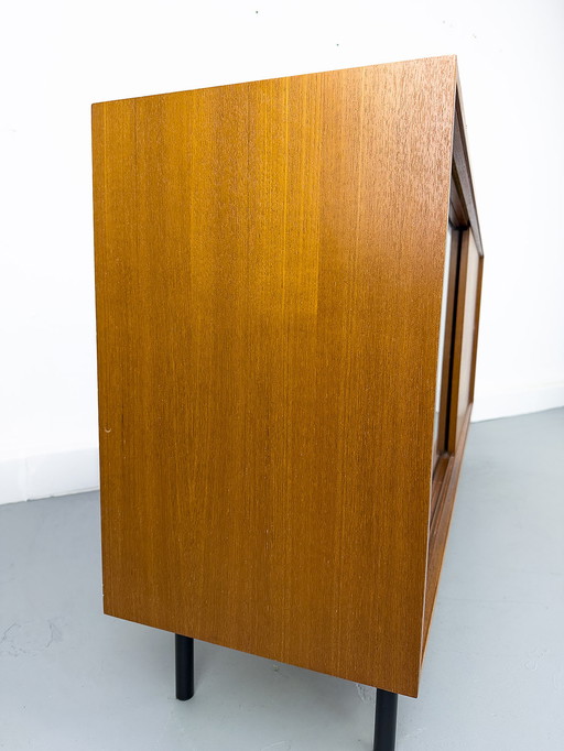 Vintage teakhouten Dressoirs met schuifdeuren, 1971