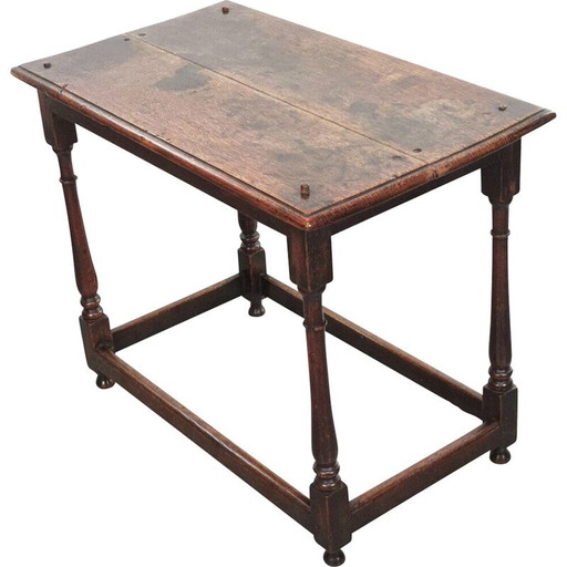 Vintage eikenhouten bijzettafel