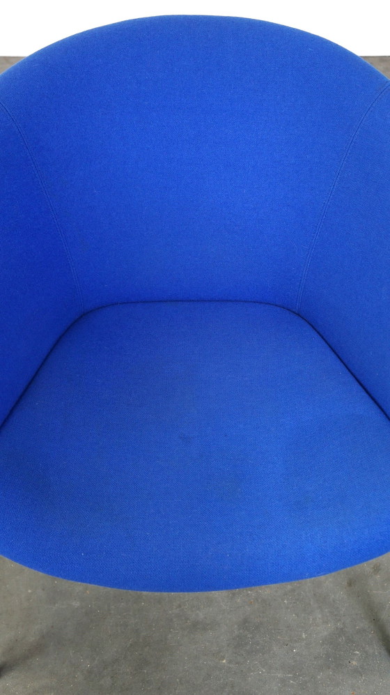 Image 1 of Vintage blauwe Walter Knoll Duits design lounge fauteuil model 369