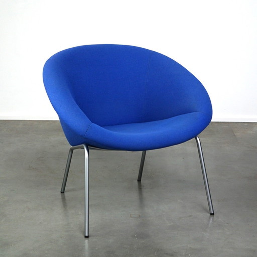 Vintage blauwe Walter Knoll Duits design lounge fauteuil model 369