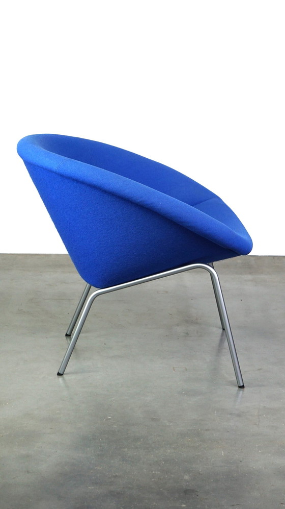 Image 1 of Vintage blauwe Walter Knoll Duits design lounge fauteuil model 369