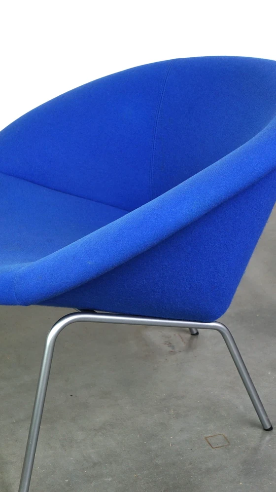 Image 1 of Vintage blauwe Walter Knoll Duits design lounge fauteuil model 369