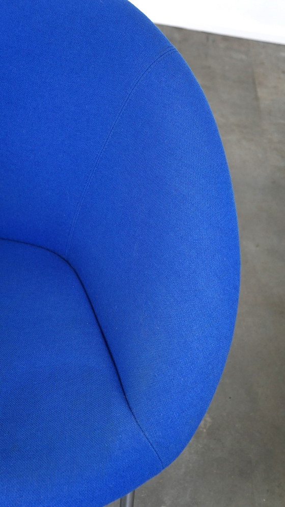 Image 1 of Vintage blauwe Walter Knoll Duits design lounge fauteuil model 369