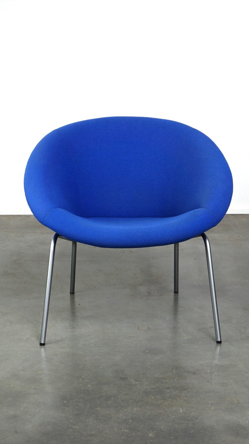 Vintage blauwe Walter Knoll Duits design lounge fauteuil model 369