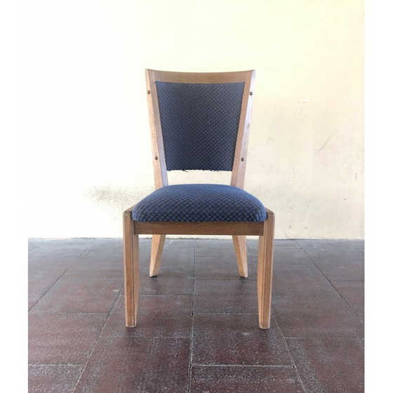 Image 1 of Set van 6 vintage eiken stoelen van Guillerme en Chambron, 1960