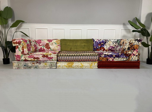 Roche Bobois Mah Jong Designer Sofa Stoffen Bank Mahjong