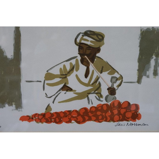 Image 1 of Vintage moderne litho van Lars Norrman, Zweden 1970