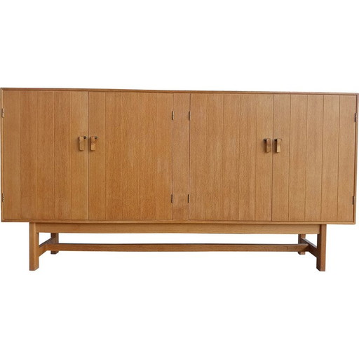 Deense vintage highboard in eikenhout van Kurt Ostervig voor Kp Möbler