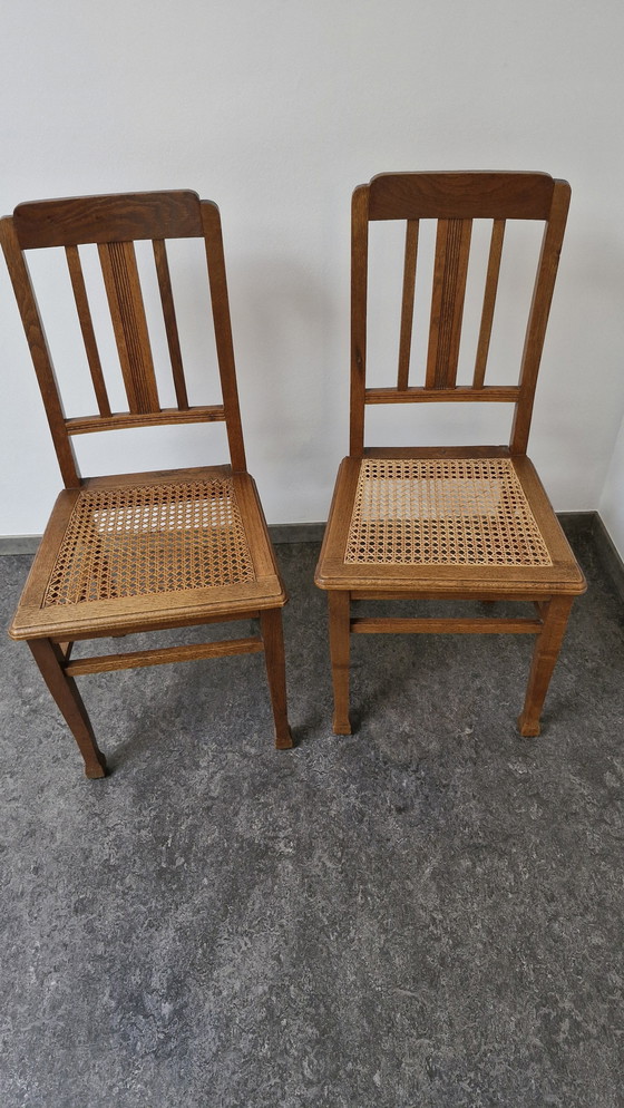 Image 1 of 2X Webbing Stoel Amsterdamse School