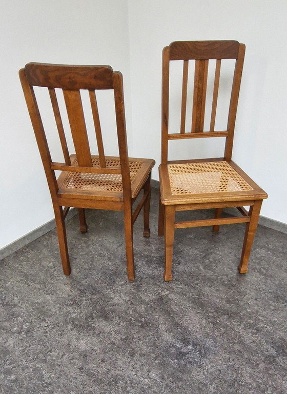 Image 1 of 2X Webbing Stoel Amsterdamse School