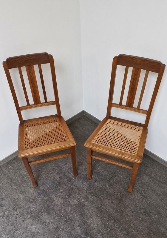 Image 1 of 2X Webbing Stoel Amsterdamse School