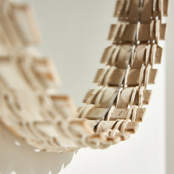 Image 1 of Mk10063 Ronde spiegel met houten lijst