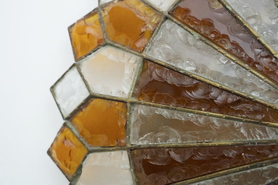 Image 1 of Enorme ronde Murano glazen plafondlamp van Poliarte, Italië, 1970S.