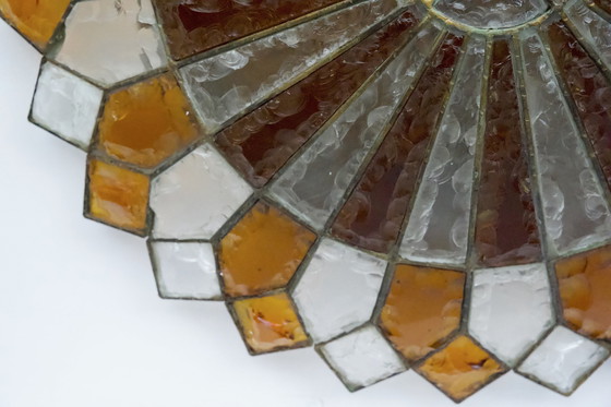 Image 1 of Enorme ronde Murano glazen plafondlamp van Poliarte, Italië, 1970S.