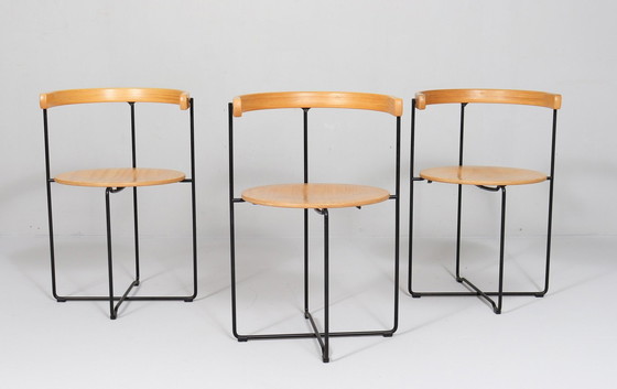 Image 1 of Set van 3 eetkamerstoelen/-stoelen van Kusch+Co, ontwerp: Valdimar Harðarson, model: 'Soley', jaren 1980, Duitsland