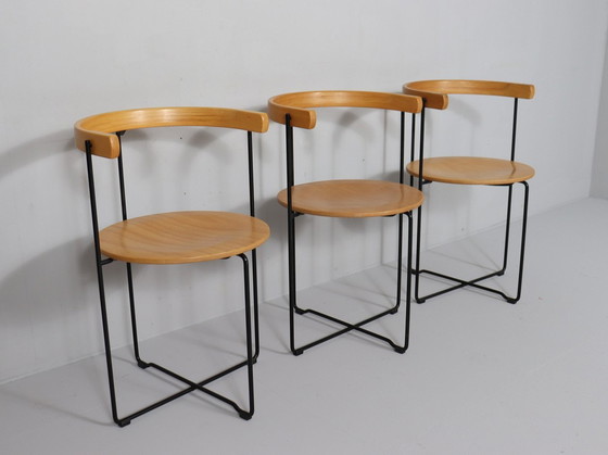 Image 1 of Set van 3 eetkamerstoelen/-stoelen van Kusch+Co, ontwerp: Valdimar Harðarson, model: 'Soley', jaren 1980, Duitsland