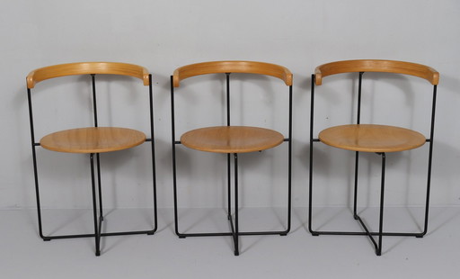 Set van 3 eetkamerstoelen/-stoelen van Kusch+Co, ontwerp: Valdimar Harðarson, model: 'Soley', jaren 1980, Duitsland