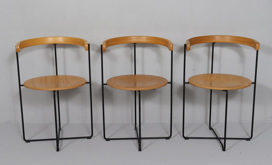 Image 1 of Set van 3 eetkamerstoelen/-stoelen van Kusch+Co, ontwerp: Valdimar Harðarson, model: 'Soley', jaren 1980, Duitsland