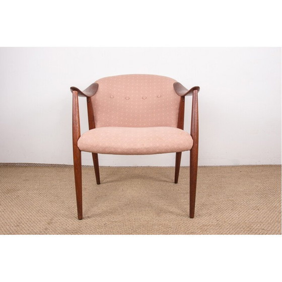 Paar vintage Tyrol fauteuils van teakhout en stof, ontworpen door Gerhard Berg voor Westnofa, Noorwegen 1960 (photo 13 of 13)