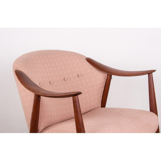 Paar vintage Tyrol fauteuils van teakhout en stof, ontworpen door Gerhard Berg voor Westnofa, Noorwegen 1960 (photo 11 of 13)